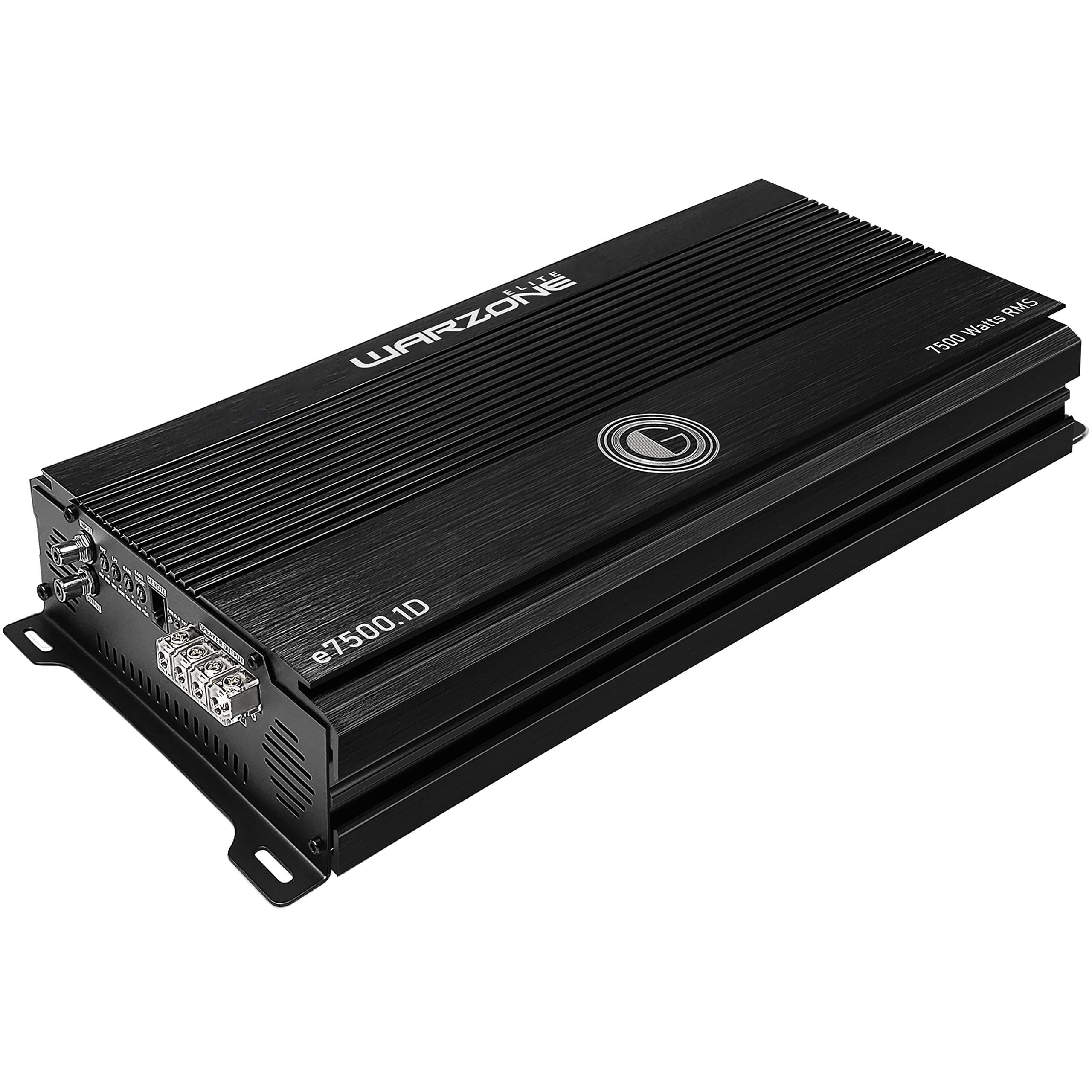 Gravity Audio E7500.1D Warzone 7500W True RMS Car Amplifier Class D Amp 1/2/4 Ohm Stable with Remote Sub Control with 1 Year Full Replacement Warranty Bundle