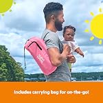 Bright Starts Pop 'N Sit rehausseur portable, utilisation intérieure/extérieure, siège de sol avec plateau de repas, Rose, 6 mois - 3 ans