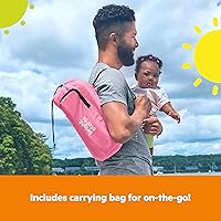 Vista 6 de Bright Starts Pop 'N Sit asiento elevado portátil, uso en interiores/exteriores, asiento de piso con bandeja para alimentación, rosa, 6 meses - 3