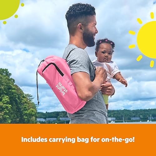 Miniatura 6 de Bright Starts Pop 'N Sit asiento elevado portátil, uso en interiores/exteriores, asiento de piso con bandeja para alimentación, rosa, 6 meses - 3