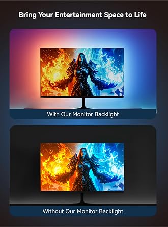 Skydimo 24 Inch ARGB LED Strip Lights, Monitor Backlight with USB, PC Sync with Screen Color or Music, Dynamic Ambient Smart Light with Software Control [Energy Class A]