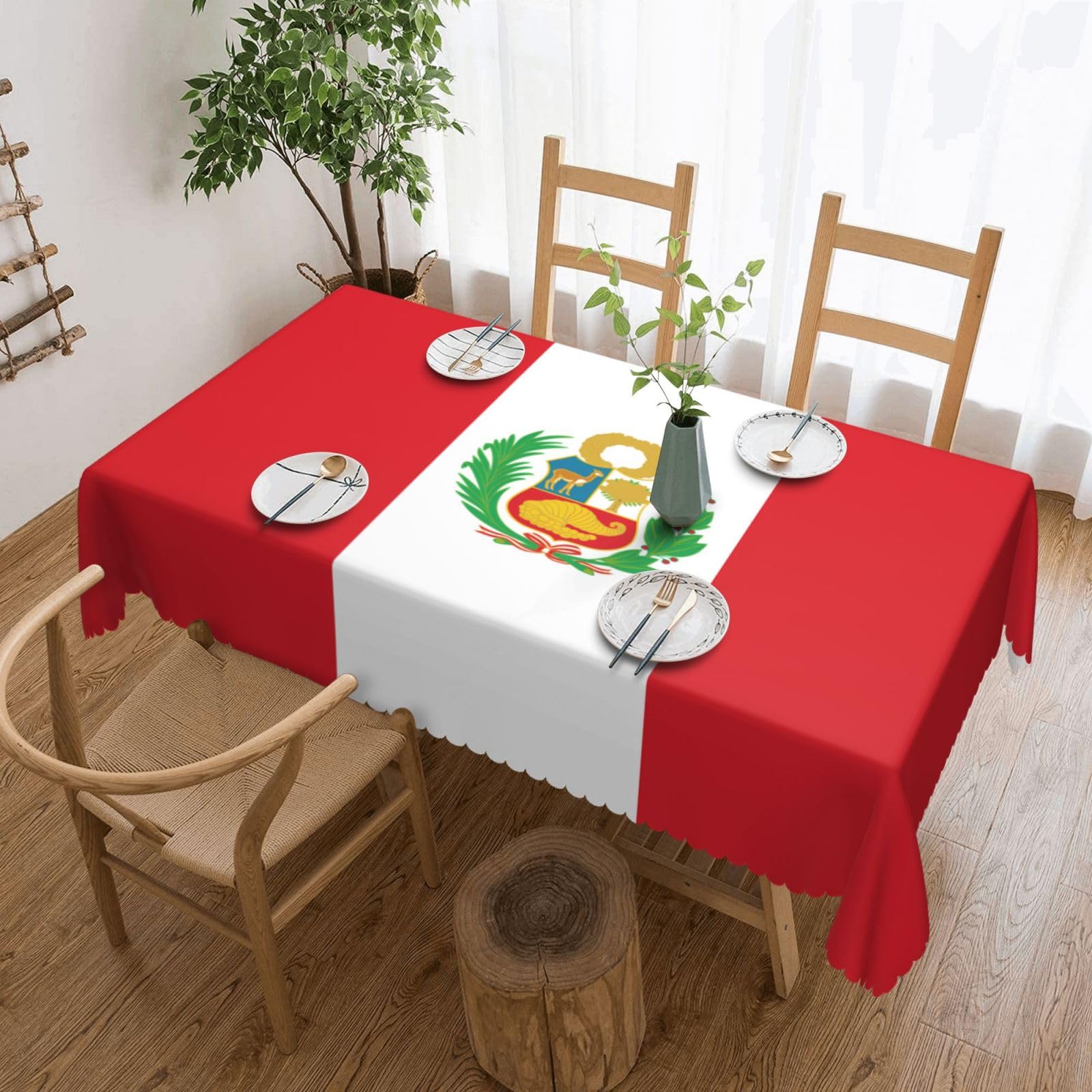 MROWYC Flag of Peru Printed tablecloths are suitable for hotels, picnics, and parties, and can effectively protect the tabletop