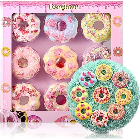 Amazon Com Fizz Bubble Artisan Bath Fizzy Truffles 9 Truffle Bath Bomb Set Donuts Beauty Personal Care