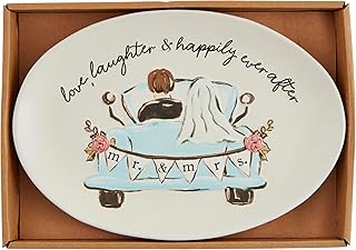 Mud Pie Wedding Box Sentiment Plate; 7" x 10"