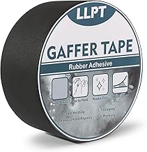 LLPT Black Professional Grade Gaffer Tape 50mm x 15m Matte Non-Reflective Easy Tear No Residue Heavy Duty Gaffer Tape for Photography Cables (PGT51BK)