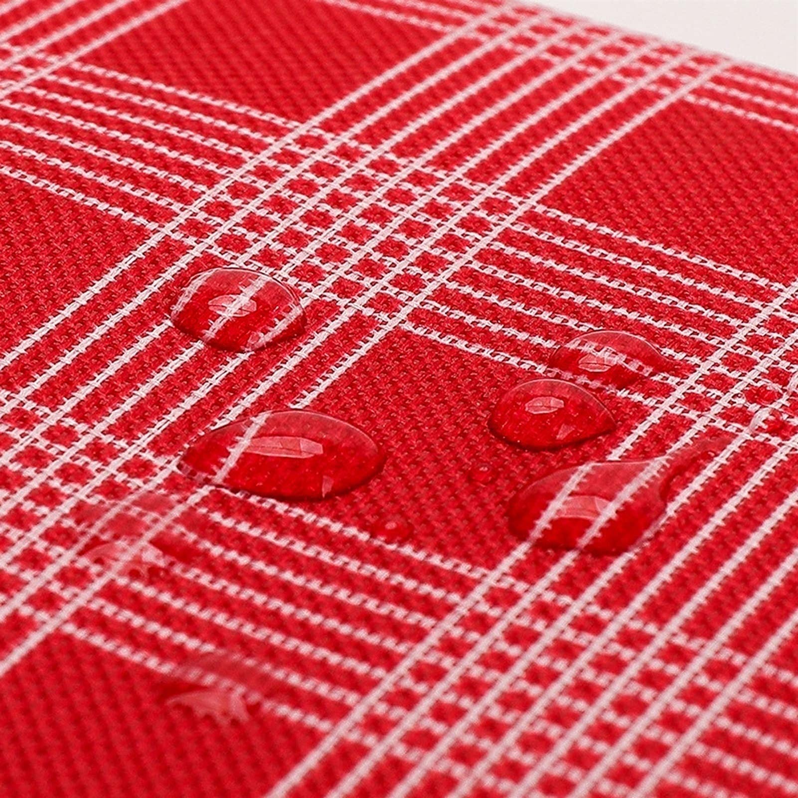 Couverture de Pique-Nique Imperméable, 200x200 CM Portable Tapis Pique Niques, Natte de Plage Nappe Picnic pour Jardin Extérieur (Color : Red Grid)