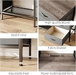 CAIYUN TV Stand with Storage, TV Table 55 Inch with Drawers&Power Outlets&USB Ports for 60 65 Inch TV, TV Console Table, TV Bench for Living Room, Bedroom(Grey,55 Inch)