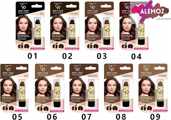 Golden Rose Grey Hair Touch-up Stick No: 03 Medium Brown - Beyaz Saç Kapatıcı - Orta Kahve