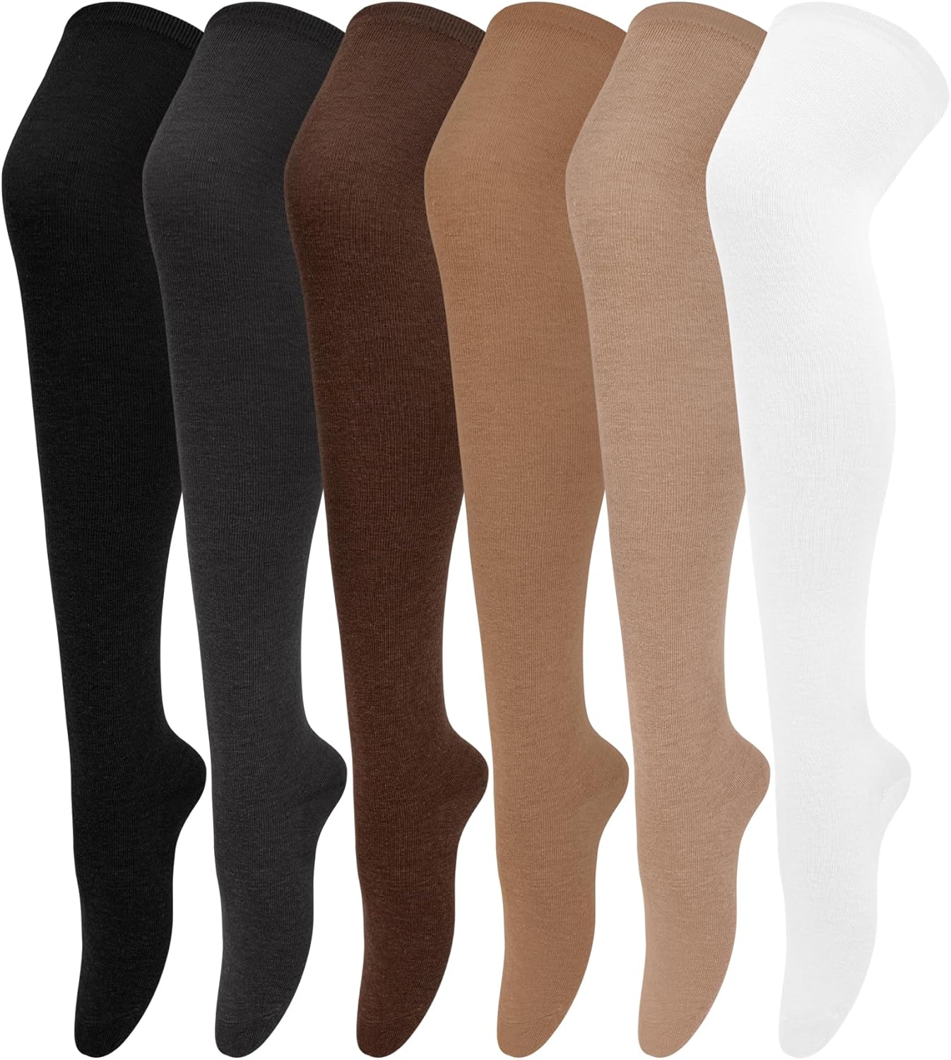 Chalier Thigh High Socks for Women Casual Thigh Socks Soft Comfort Womens Stockings for Holidays