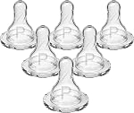 Dr. Brown's Natural Flow® Anti-Colic Options+â„¢ Narrow Glass Baby Bottles (2-Pack, 4 oz /120 mL) + Preemie Flow Narrow Baby Bottle Silicone Nipples (Slowest Flow, 0m+, 6 Pack)
