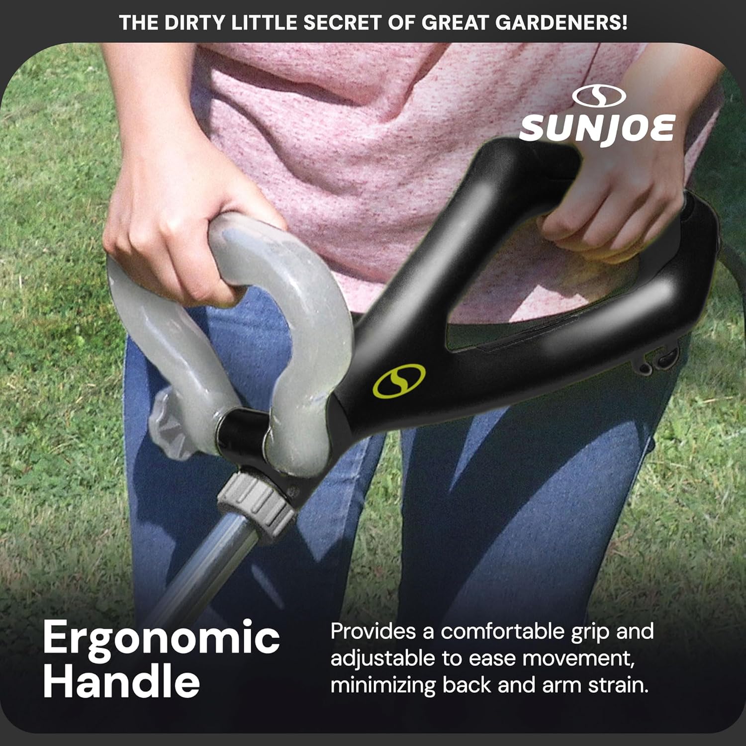 Ergonomic handle of Sun Joe Cultivator