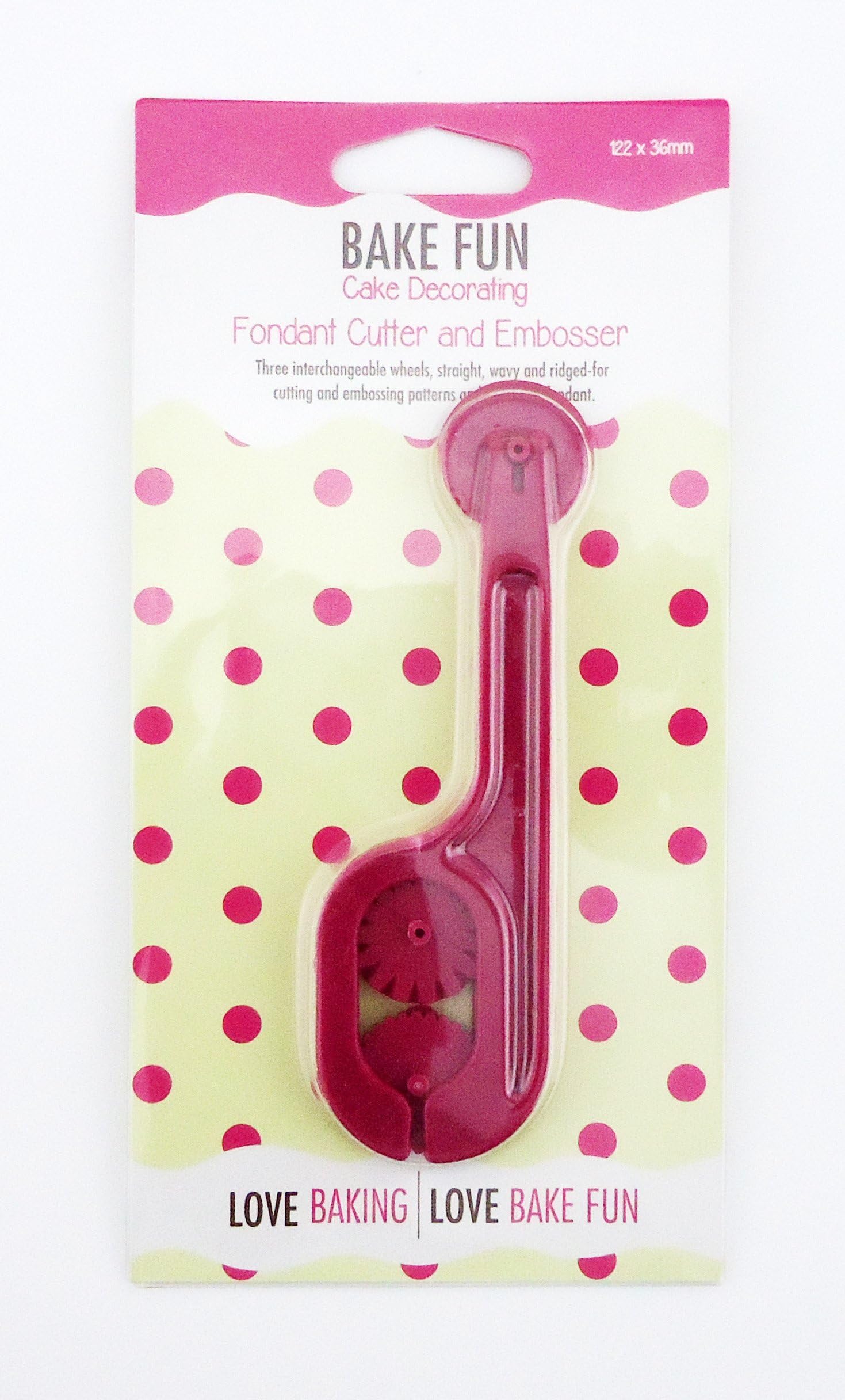 Bake Fun – Fondant Ribbon Cutter & Embosser - Pink
