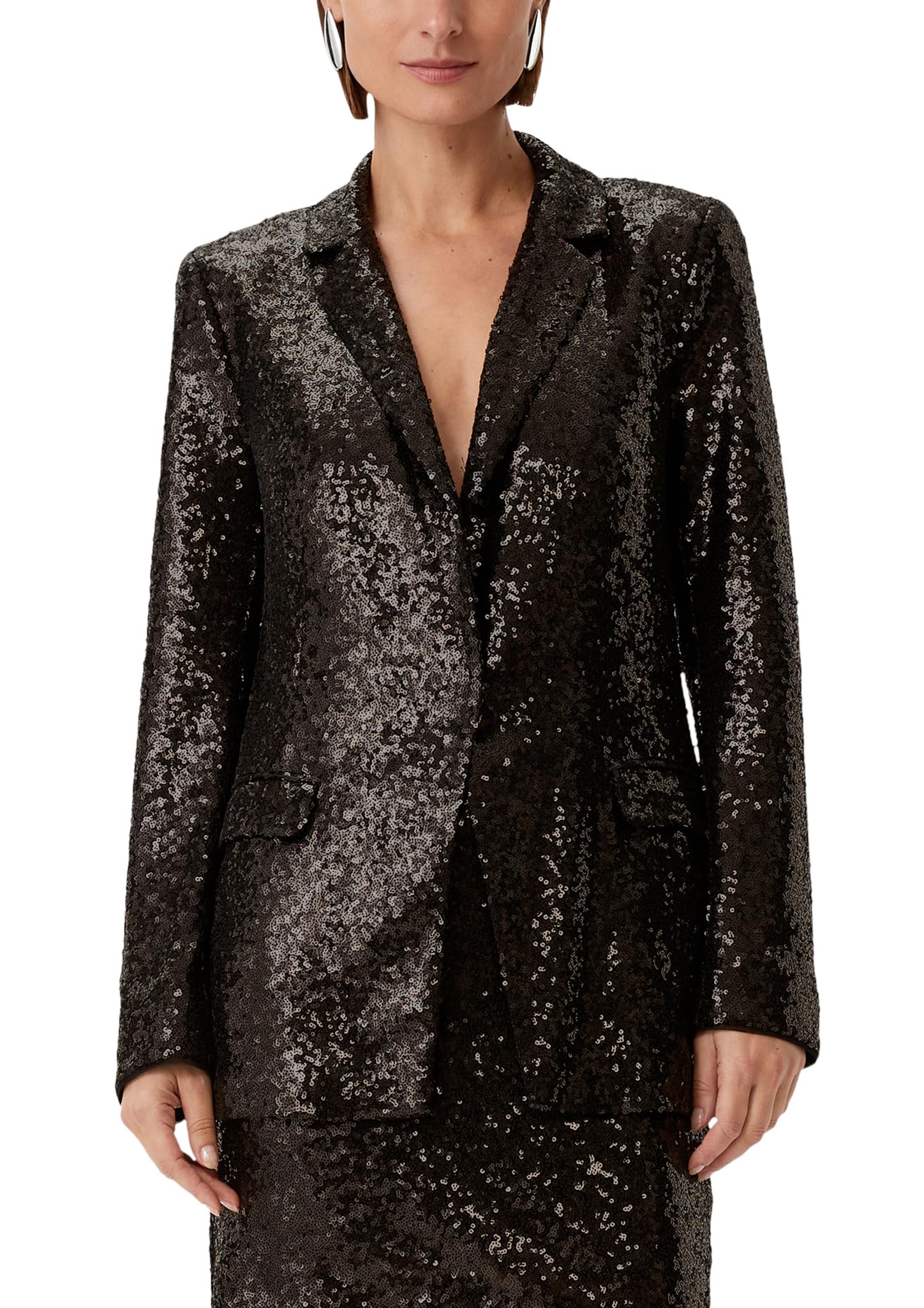 Comma Longblazer mit Pailletten