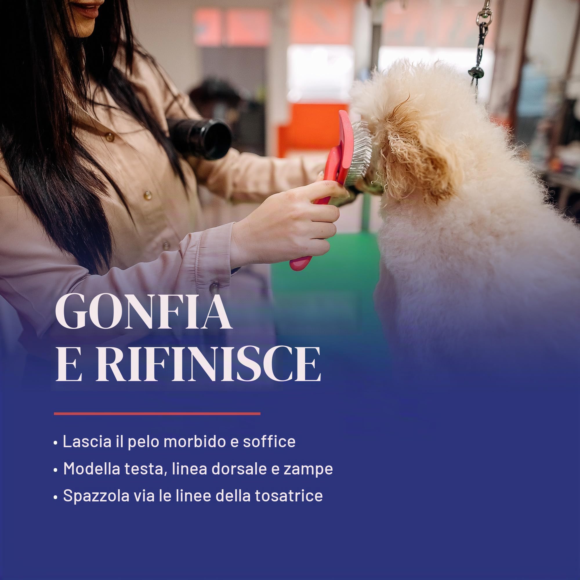 Chris Christensen Baby G - Spazzola per cani da toeletta, per lo sposo come un professionista, stile districante, consente di risparmiare tempo di energia, corallo, piccola