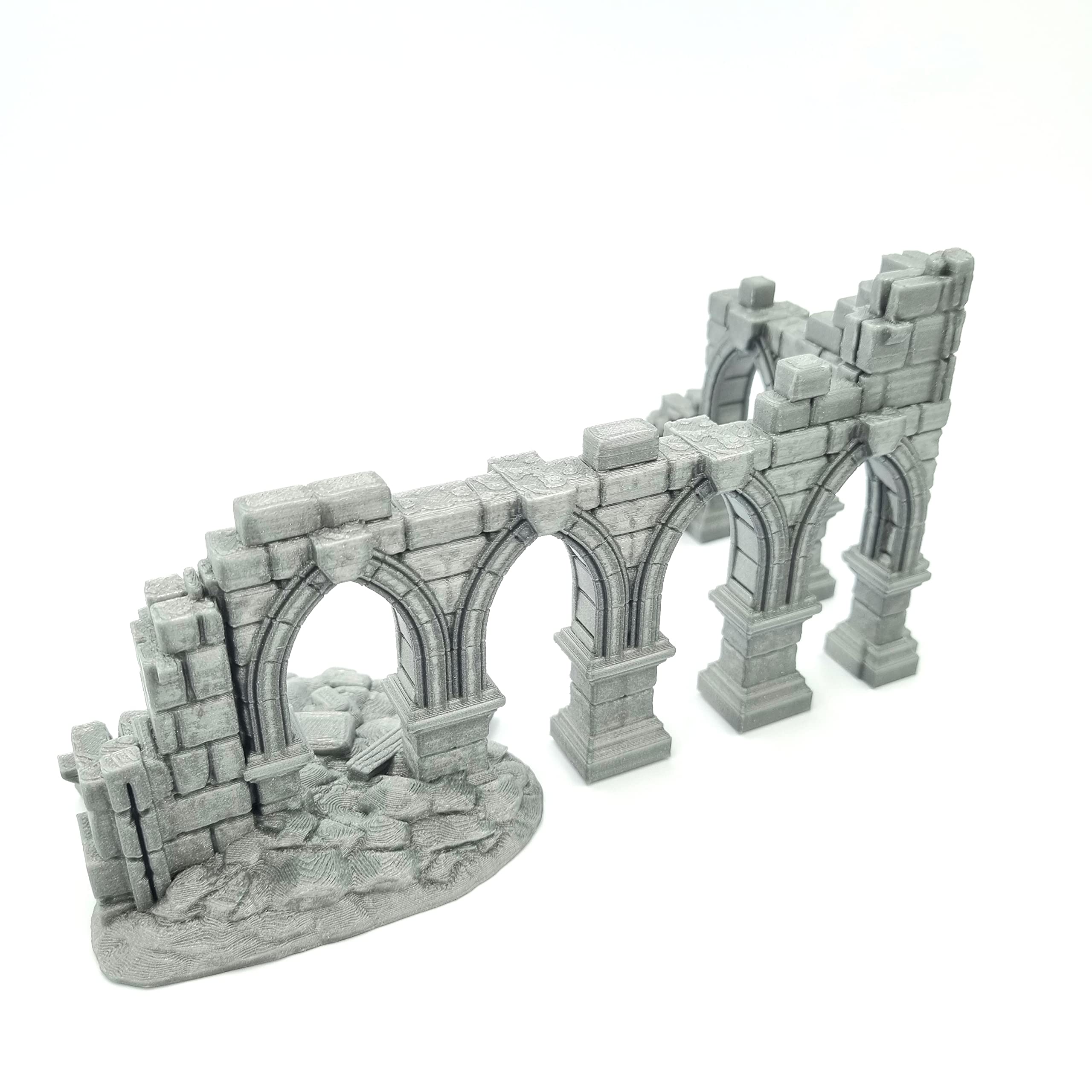 QP3D - Piliers Muraux Ruinés pour Wargames, Paysage de Terrain 28-32 mm, Accessoires DND, D&D, Impression 3D