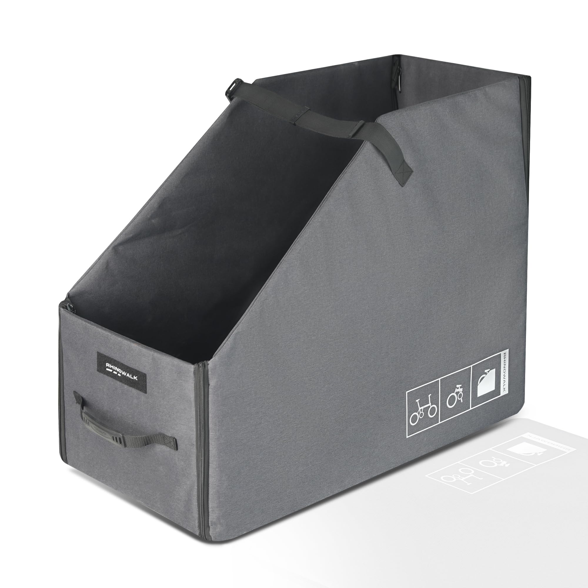 Rhinowalk Folding Bike Storage Box for Brompton Folding Bicycle - Foldable Car Trunk Organizer Case for Bike Transportation - Travel Bag