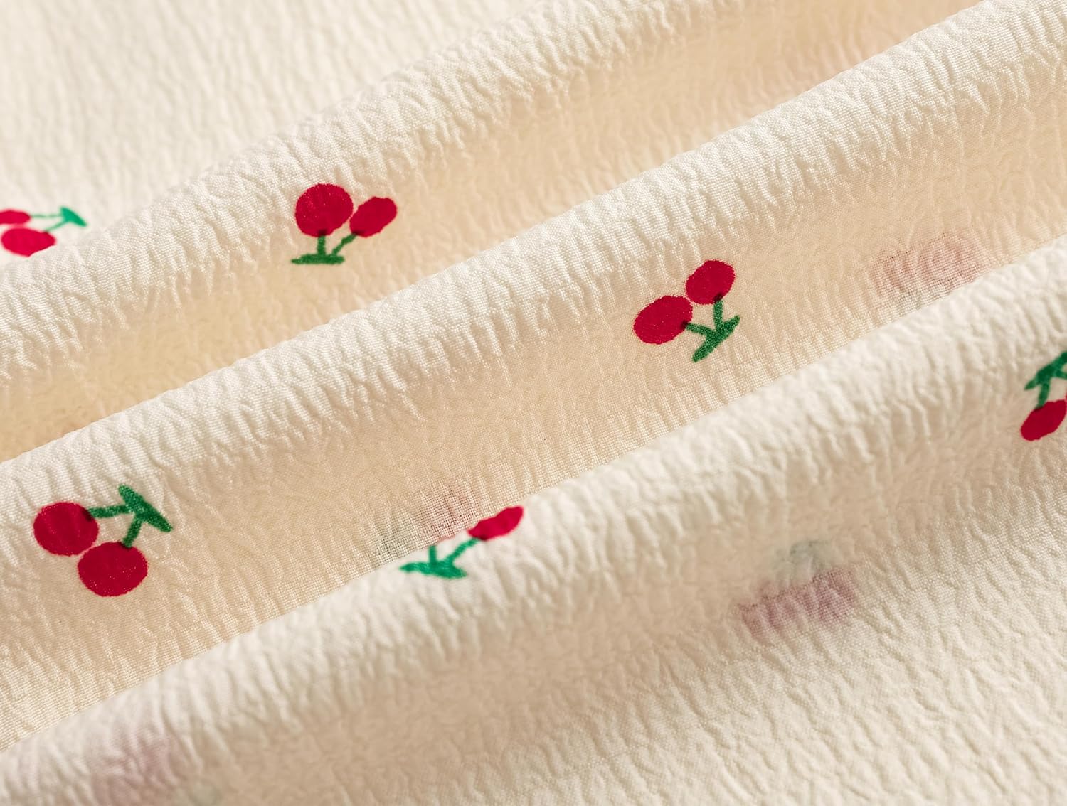 Big Girls Button Down Pajama Set 3pcs Short Sleeve Long Pants with Shorts Crepe Wrinkled Fabric Sleepwear Nighty - Image 7