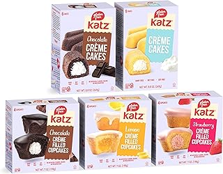 Snacks Creme Cake Variety Pack. Chocolate, Strawberry, & Lemon. Snacks For Adults & Kids. Free of Dairy, Tree Nut & Peanut Kosher (5pk)