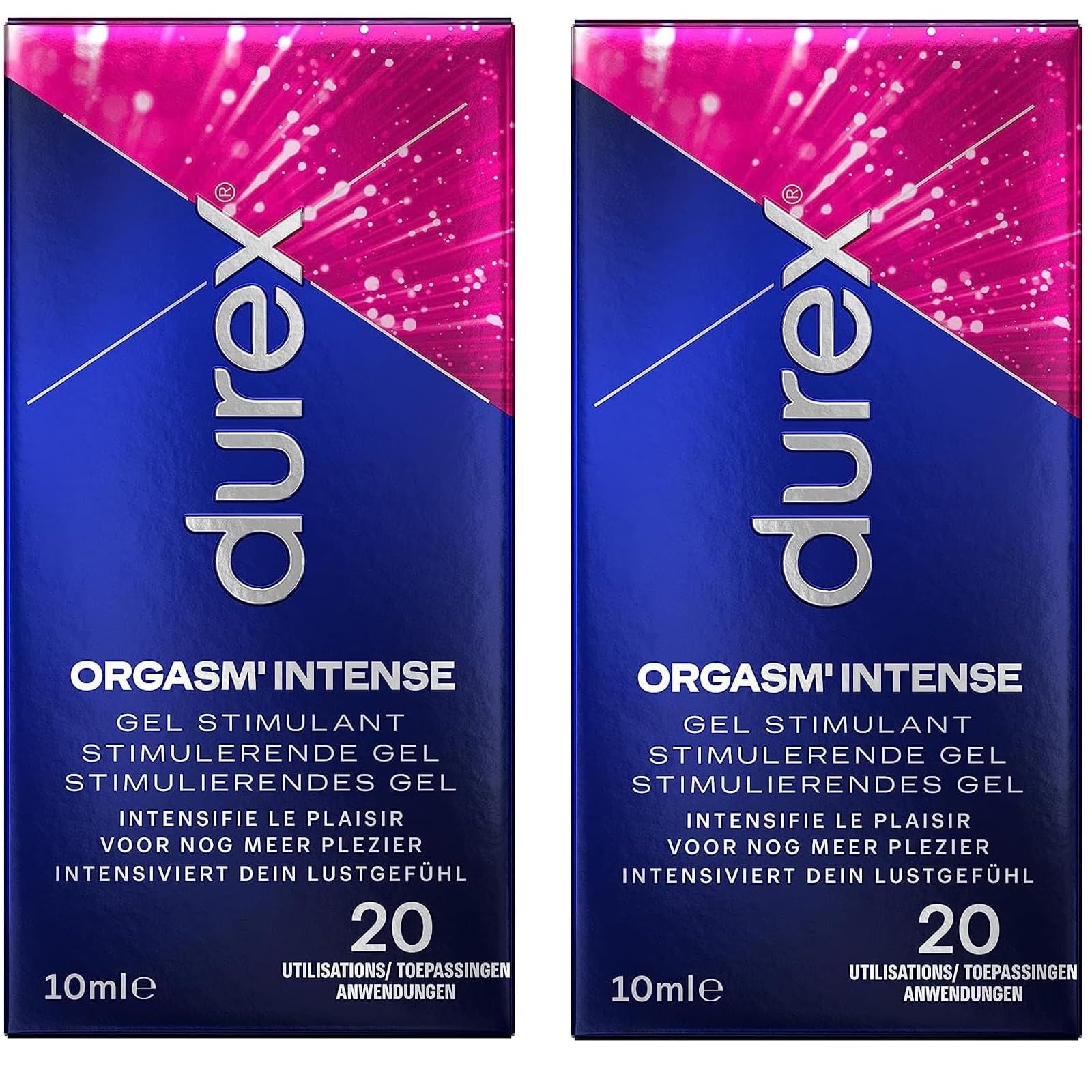 Durex Intense Orgasmic Gel, Stimulation Gel for Women (2 x 10 ml)