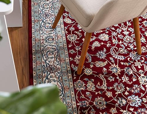 Miniatura 5 de Unique Loom Narenj Collection - Alfombra rectangular de 10 x 13 pies 1 pulgada, color borgoñabeige