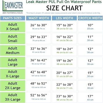 LeakMaster Adult PUL Waterproof Pants - Soft, Quiet, Breathable, Durable Adult Plastic Pants. Generous Cut/Fit for Use with Cloth Diapers - White, Small Best Fits 29-33 Inch Waist (1 Pack)
