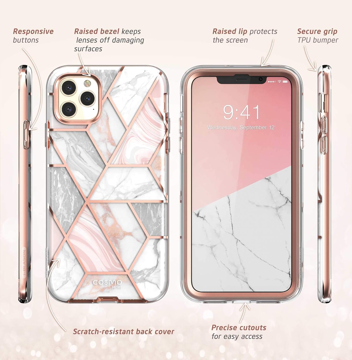 Gеt Dіѕсоunt оƒƒеr i-Blason Cosmo Series Case for iPhone 11 Pro Max 2019 Release, Slim Full-Body Stylish Protective Case with Built-in Screen Protector (Marble)