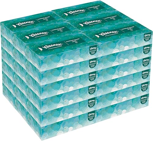 Kleenex Cajas emergentes de tejido facial de 2 capas con certificación FSC, 8 14 "x 8 12", blancas, 100 pañuelos por caja, caja de 36 cajas