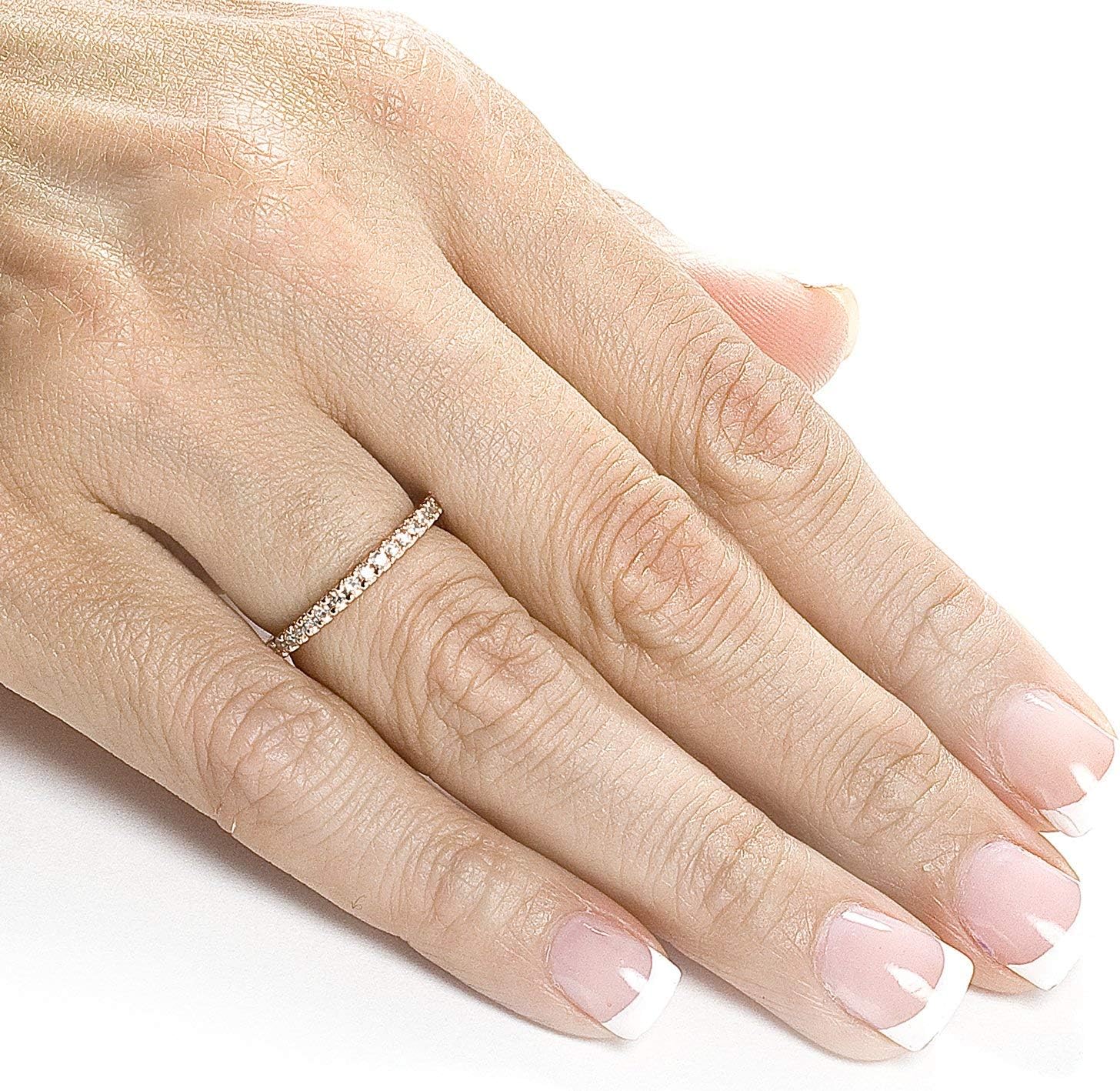 Kobelli Lab Grown Diamond Semi-Eternity Band 1/4 CTW 14k Rose Gold (DEF/VS), 4.5
