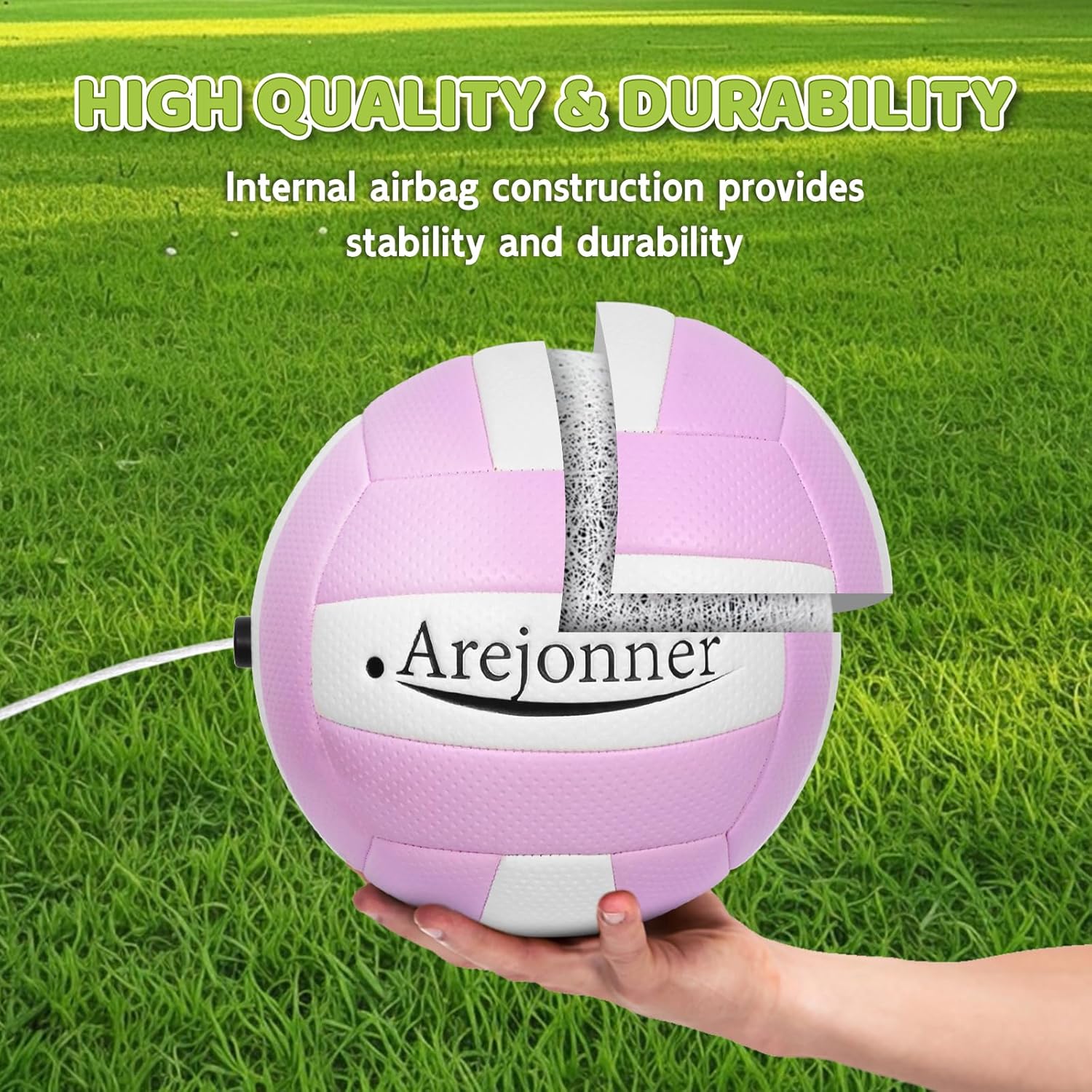 Tetherball, 2 Pcs Tether Balls and Rope Set,Replacement Tetherball with Ball Pump for Adults Backyard Outdoors