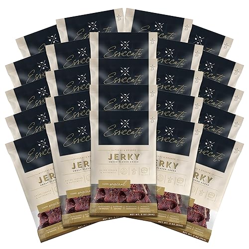 Miniatura 8 de Aufschnitt Essicata - Carne seca extra tierna, alimentada con pasto, baja en sodio, certificada Kosher, apta para Halal y Keto, paquete de 5,