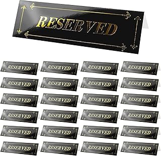 24 PCS Reserved Table Sign, Cardstock Reservation Seat Signs for Restaurants, Wedding, Office, Meeting, Ceremony and Events Double-Sided