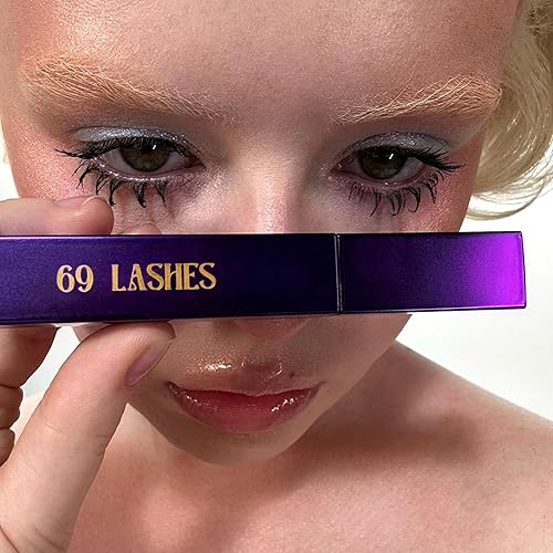 Miniatura 6 de Rímel de pestañas 69 de doble volumen y longitud, máscara negra con fórmula suave y sedosa, grosor y definición