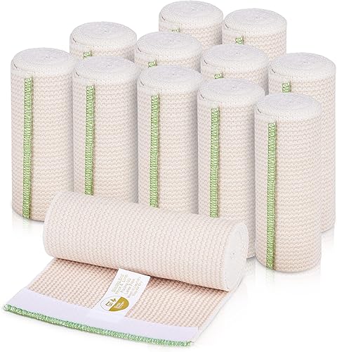 Miniatura 9 de GT Vendaje elástico premium (paquete de 2 unidades de 6 pulgadas) – Sujetadores de velcro en ambos extremos – Rollo de compresión hipoalergénico sin
