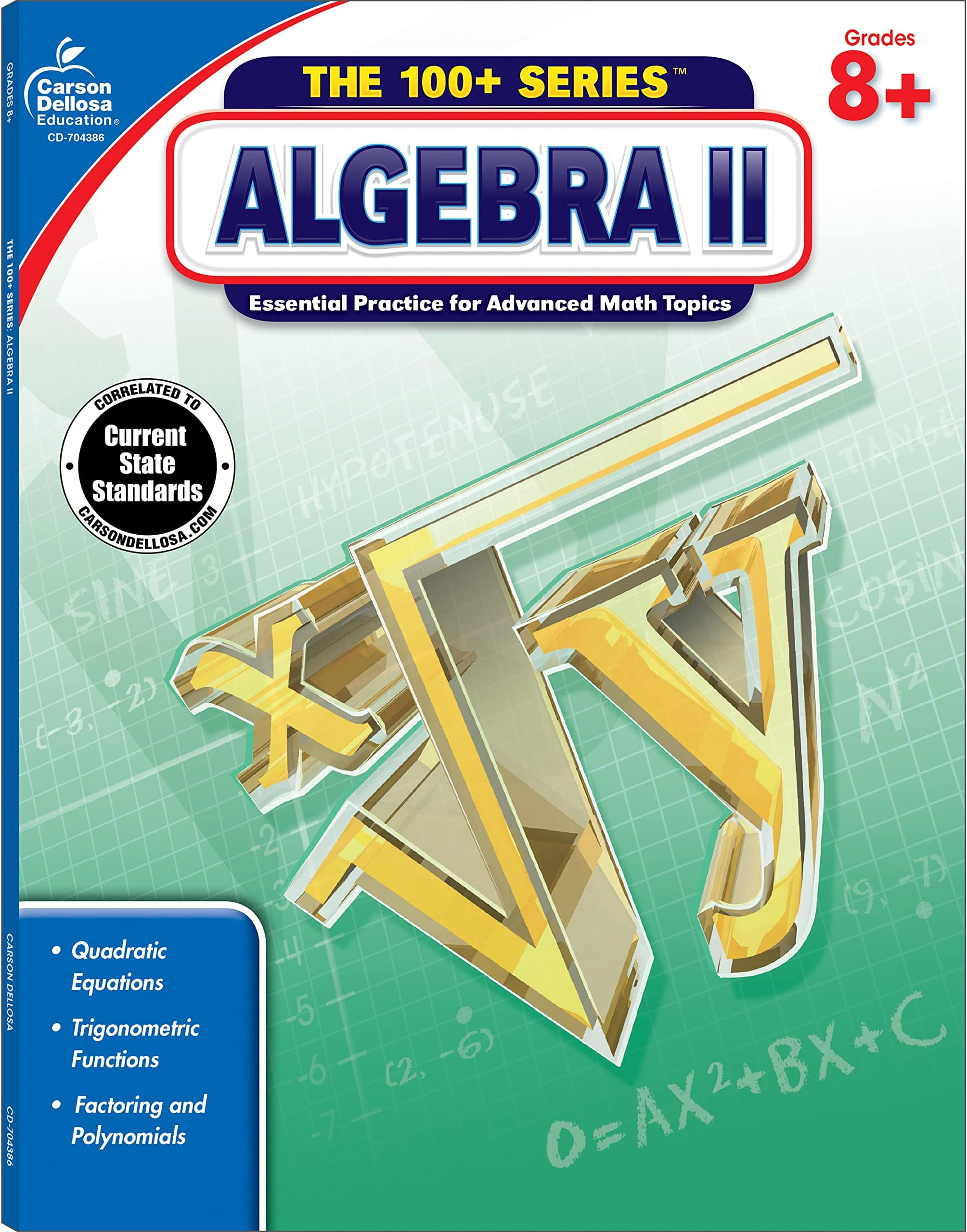 Carson Dellosa Education Algebra II, Grades 8 - 10