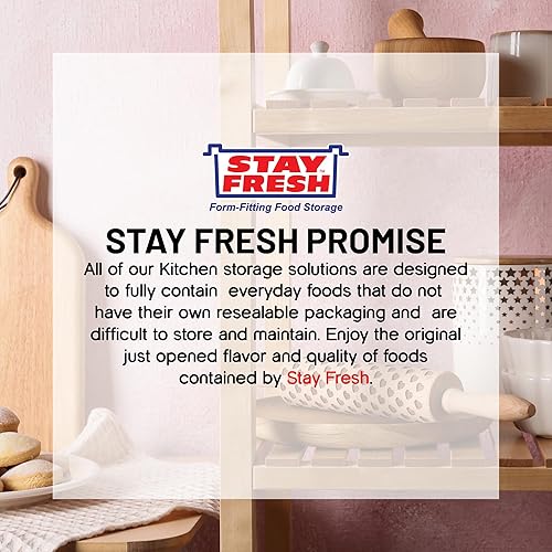 Miniatura 7 de Kitchen Discovery Recipiente de almacenamiento de plástico con tapa, recipiente hermético de almacenamiento de alimentos que conserva la frescura de