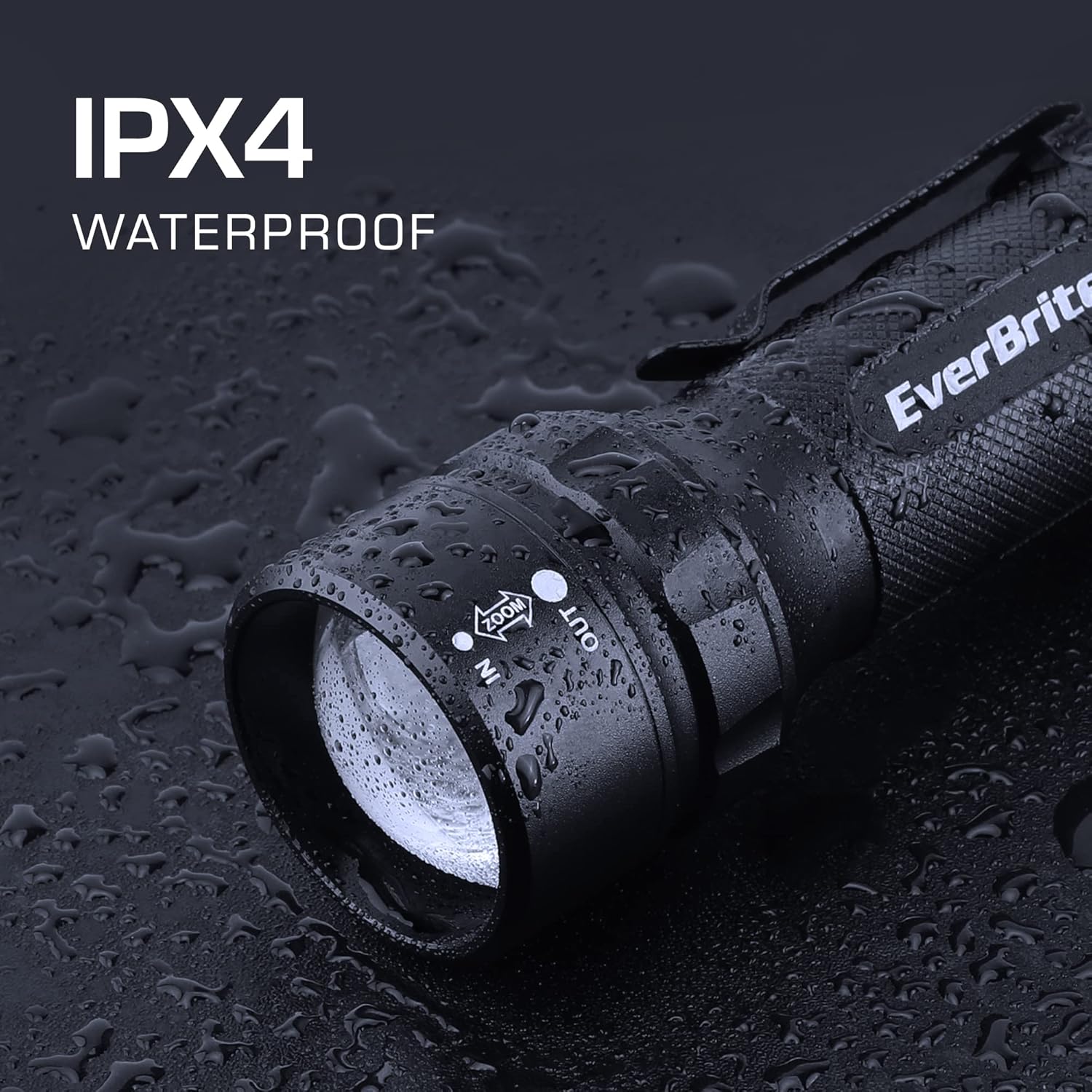 EverBrite 150 Lumen Super Small Mini LED Flashlight, 3 Lighting Modes, Zoomable Adjustable Focus for Camping, Hiking, Fishing, Running, Power Outages & Emergencies, 1 AA Battery Included