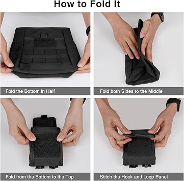 Mardingtop Molle Tactical Utility Dump Pouch,Roll-Up Drawstring Magazine Military Pouch Folding Bag
