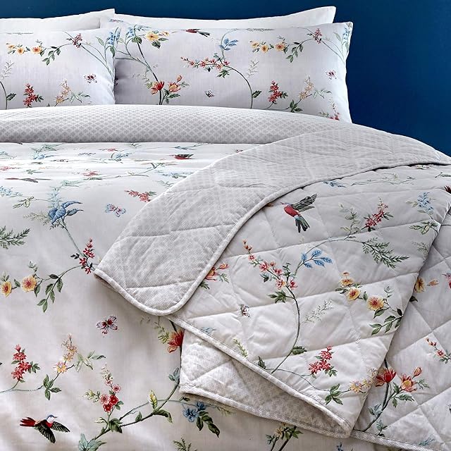 Dreams & Drapes - Mansfield - Quilted Bedspread - 230cm X 195cm in Grey