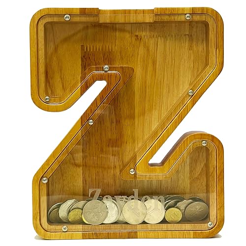 Vista 51 de Personalized Wooden Alphabet Piggy Bank-Kids Piggy Bank-Boys Girls Piggy Bank-Coin Piggy Bank-Bank-Can be Used as Christmas-Birthday Gift-Kids Gift