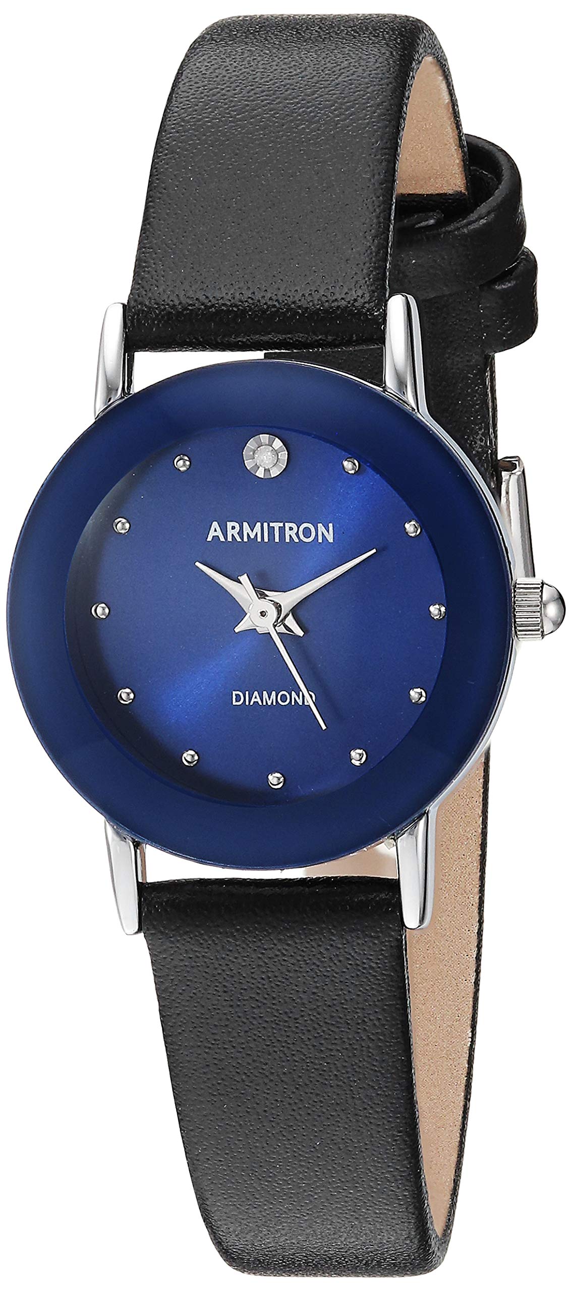 Womens 75 2447 Diamond Accented Leather Strap Watch  display picture 3