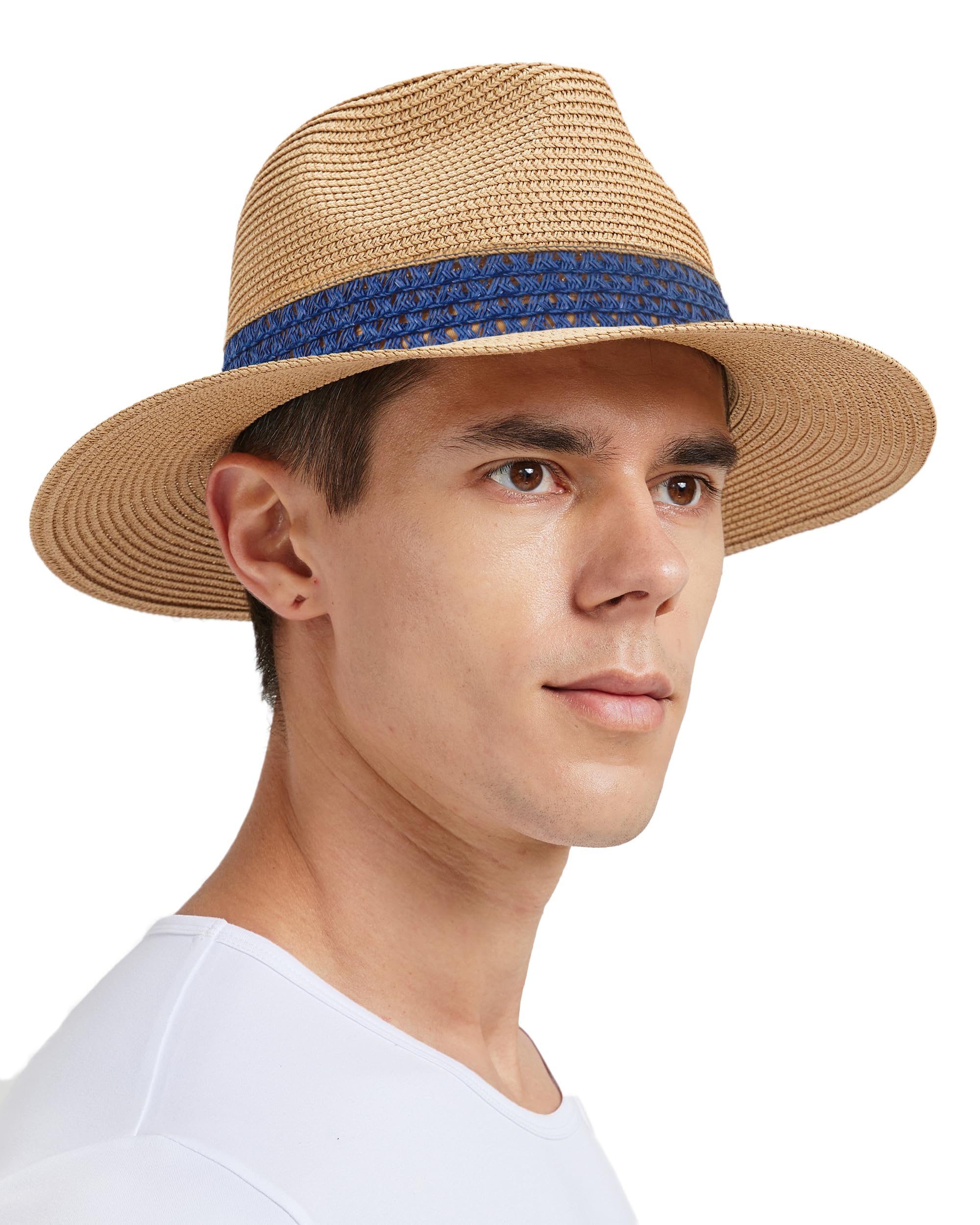 Zylioo S/M/L/XL/XXL Straw Hat Sun Hat Large / Small Head UV Protection Straw Summer Hat Beach Hat for Holiday Men Women