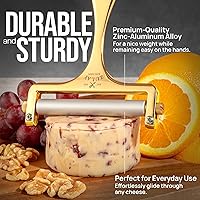 Vista 8 de Zulay Kitchen Cortador de queso con grosor ajustable, cortador de bloque resistente con 2 alambres adicionales, ideal para mozzarella, cheddar