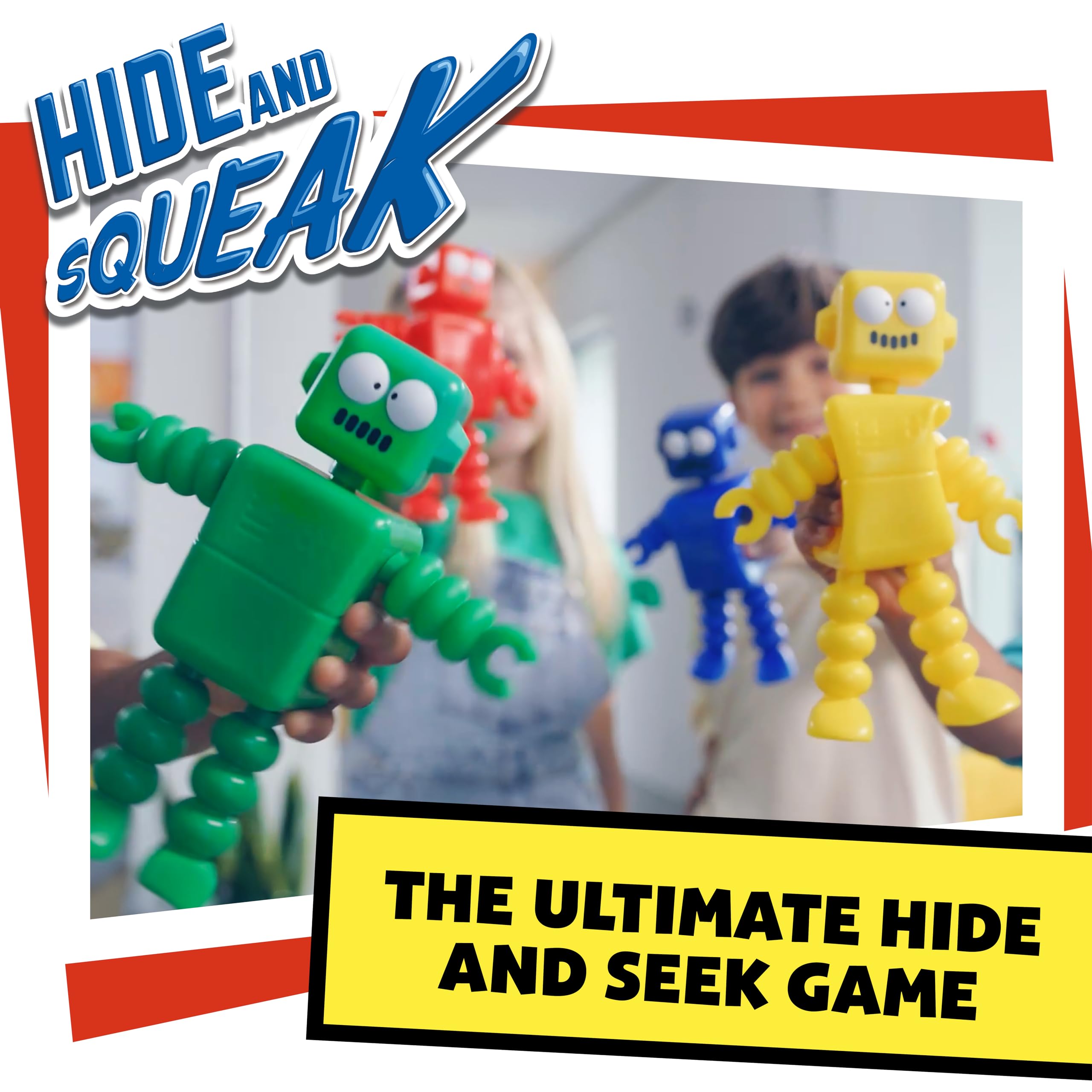TOMY Hide and Squeak Robots, Robot Building Scavenger Hunt Game forKids, Active Indoor Games, Kids Games for 4 Year Olds and Older - Image 2