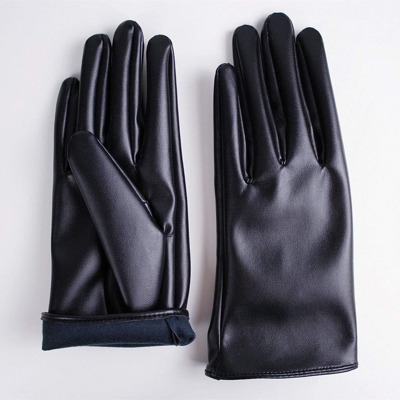 DooWay Women's Short Dress Leather Gloves for Evening Costumes Daily Faux Leather PU 21cm - Image 4