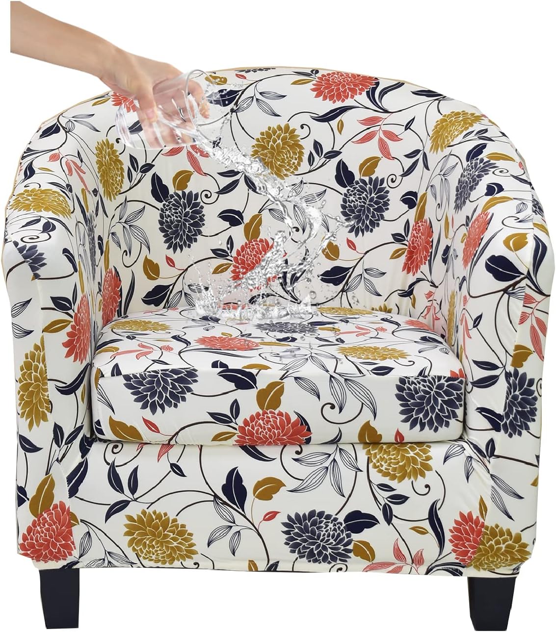 KRFOONN 2 Pieces Club Chair Slipcover Stretch Waterproof