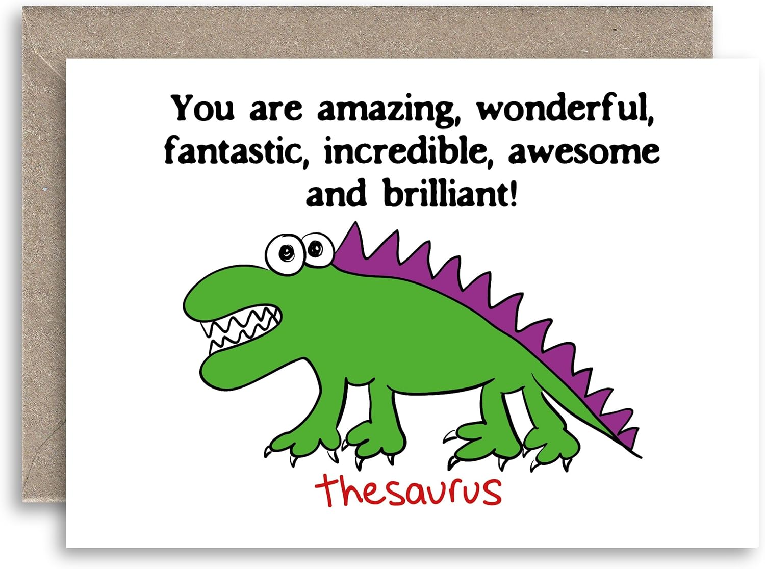 Funny Dinosaur Appreciation Card Thank You Teacher Anniversary