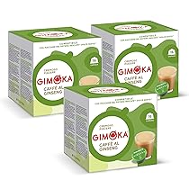 Gimoka – Caffè al Ginseng – 48 Capsule Compatibili con Macchinetta Caffè Nescafé®* Dolce Gusto®* – 3 confezioni da 16 capsule – Made in Italy