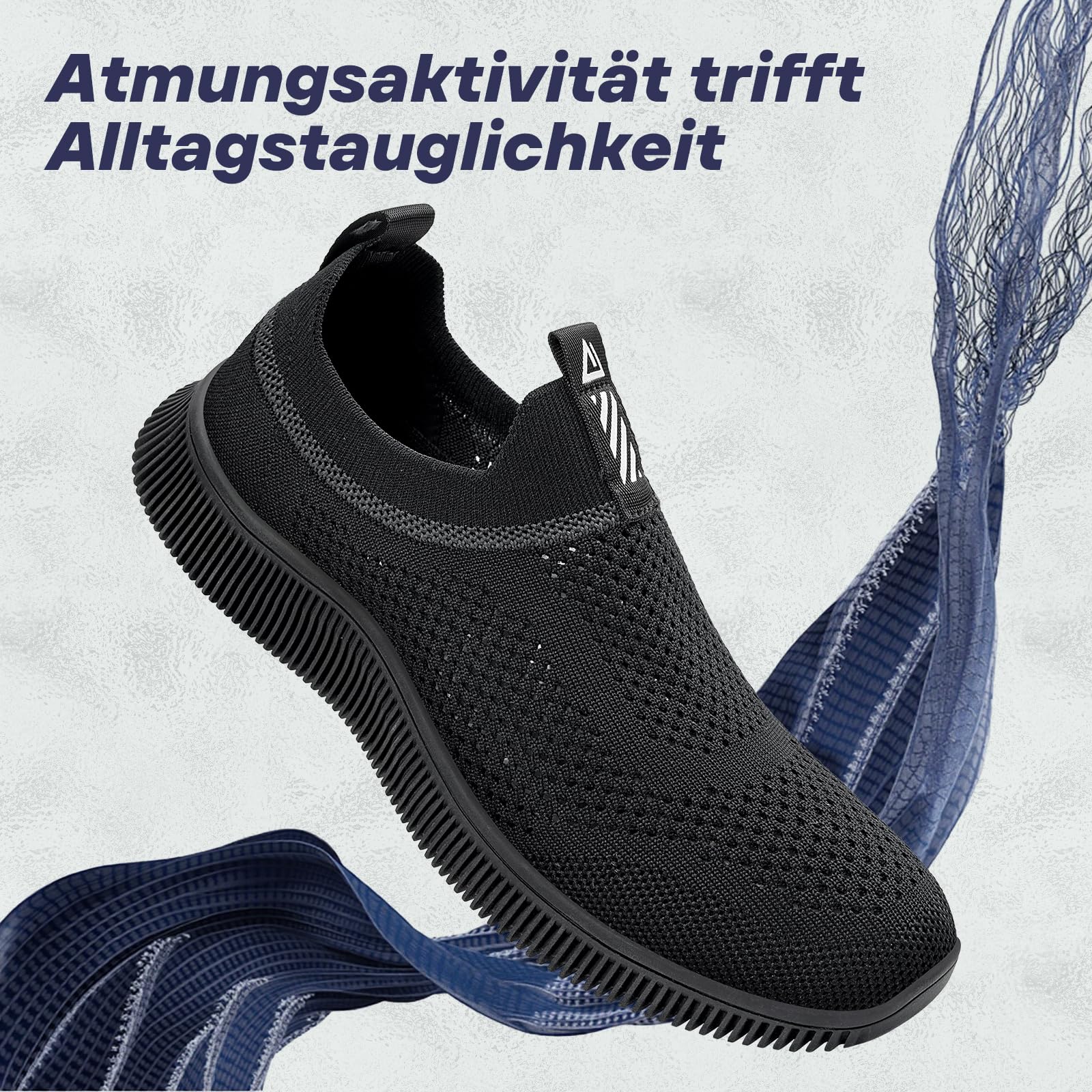 MrToNo Slip On Sneakers Herren Damen Turnschuhe Sportschuhe Fitness Sporthalle Freizeitschuhe Atmungsaktiv Leichtgewichts Joggingschuhe Straßenlaufschuhe Bequem Laufschuhe Outdoor Walkingschuhe