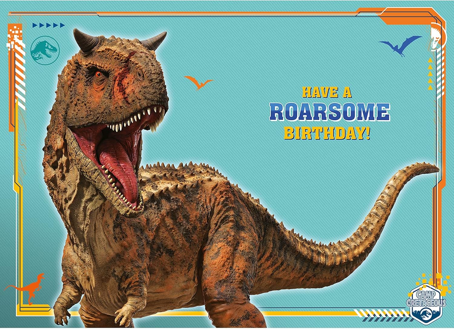 Danilo Promotions LTD Jurassic World Age 7 Birthday Card, Camp Cretaceous