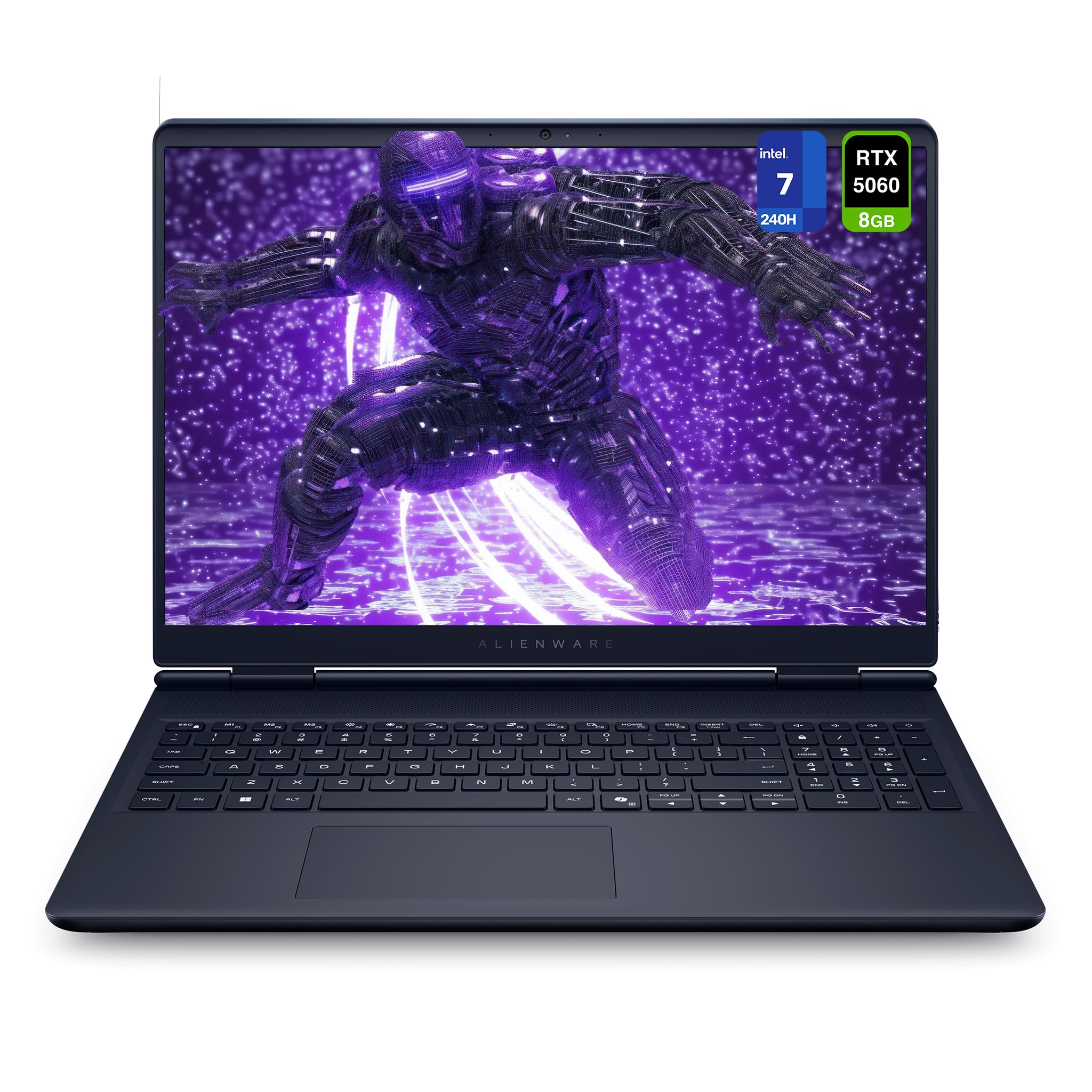 Alienware 16 Aurora Gaming Laptop, Intel 7-240H, 64 GB DDR5 RAM, 2 TB PCIe SSD, 16" WQXGA (2560x1600) 120Hz Display, Nvidia G-Force RTX 5060, Backlit Keyboard, W11 Home, Blue